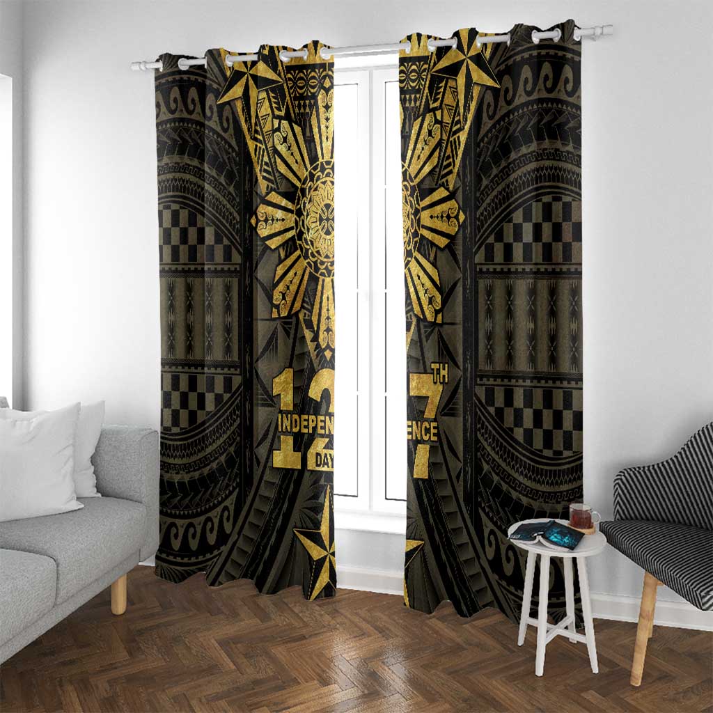 Philippines Independence Day Window Curtain Filipinos Sun Star Tribal