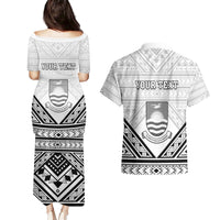 Personalised Kiribati Gospel Day Couples Matching Puletasi and Hawaiian Shirt Coat Of Arms Polynesian Pattern LT05 - Polynesian Pride