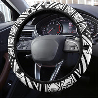 Kiribati Gospel Day Steering Wheel Cover Coat Of Arms Polynesian Pattern