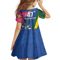Solomon Islands Independence Day Family Matching Mermaid Dress and Hawaiian Shirt Coat Of Arms With Tropical Flowers LT05 - Polynesian Pride