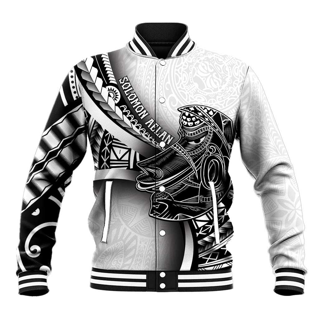 Solomon Islands Nguzunguzu Baseball Jacket Polynesian Tribal Pattern