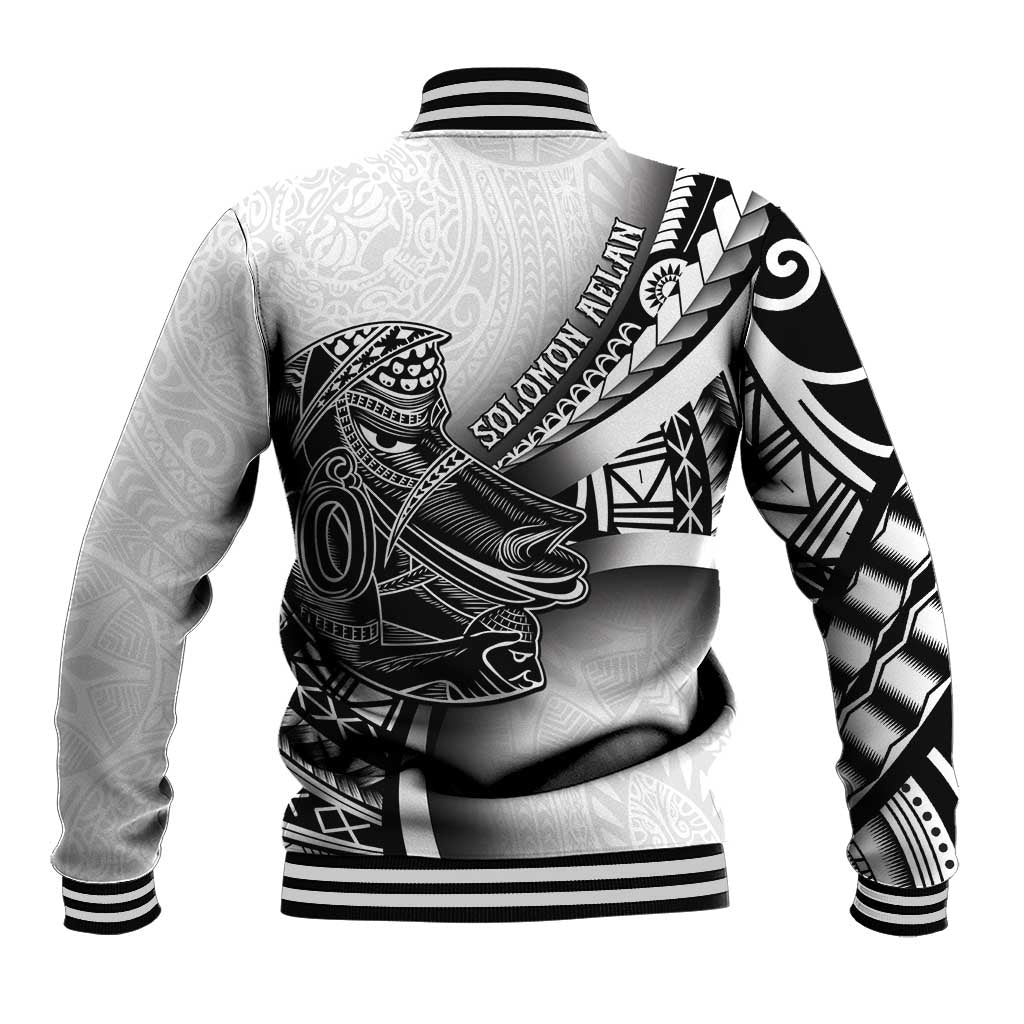 Solomon Islands Nguzunguzu Baseball Jacket Polynesian Tribal Pattern