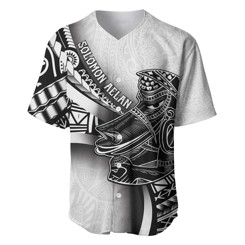 Solomon Islands Nguzunguzu Baseball Jersey Polynesian Tribal Pattern