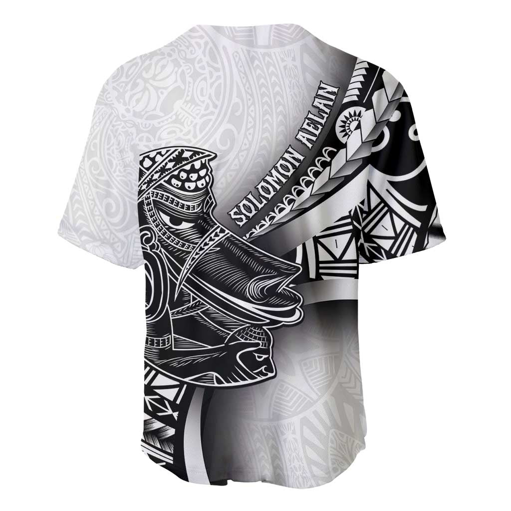 Solomon Islands Nguzunguzu Baseball Jersey Polynesian Tribal Pattern