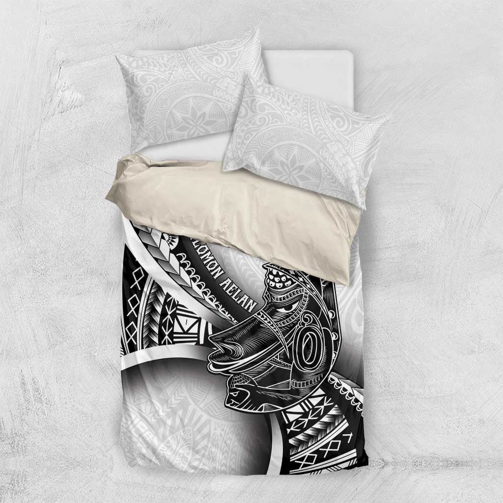 Solomon Islands Nguzunguzu Bedding Set Polynesian Tribal Pattern LT05 US Twin 172cm x 218cm White - Polynesian Pride