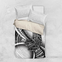 Solomon Islands Nguzunguzu Bedding Set Polynesian Tribal Pattern LT05 US Twin 172cm x 218cm White - Polynesian Pride