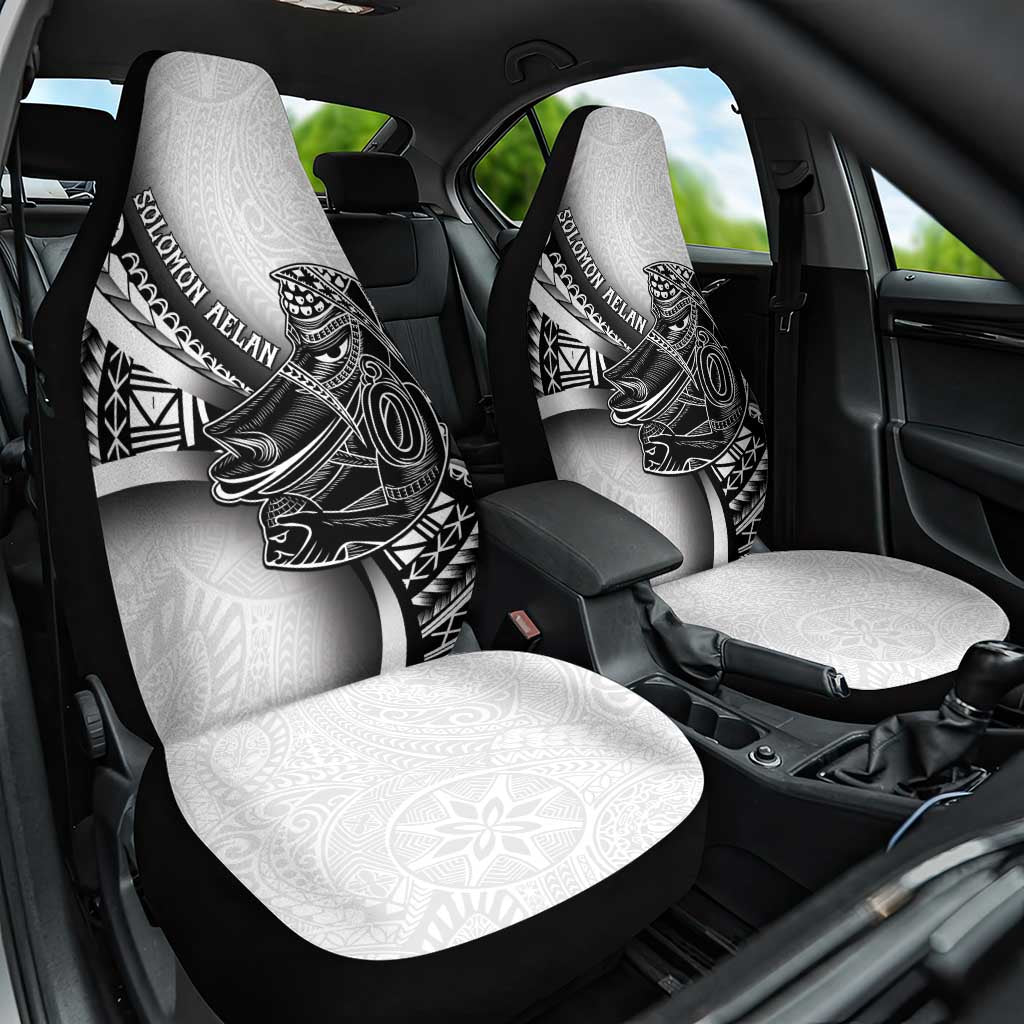 Solomon Islands Nguzunguzu Car Seat Cover Polynesian Tribal Pattern LT05 One Size White - Polynesian Pride