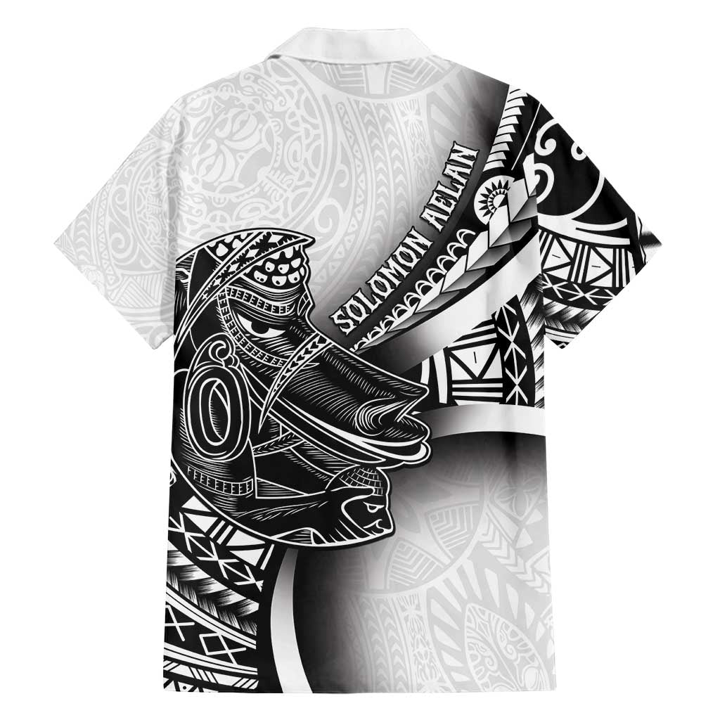 Solomon Islands Nguzunguzu Family Matching Off Shoulder Short Dress and Hawaiian Shirt Polynesian Tribal Pattern