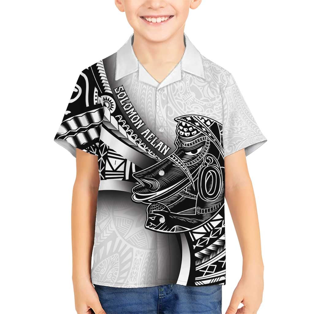 Solomon Islands Nguzunguzu Family Matching Summer Maxi Dress and Hawaiian Shirt Polynesian Tribal Pattern