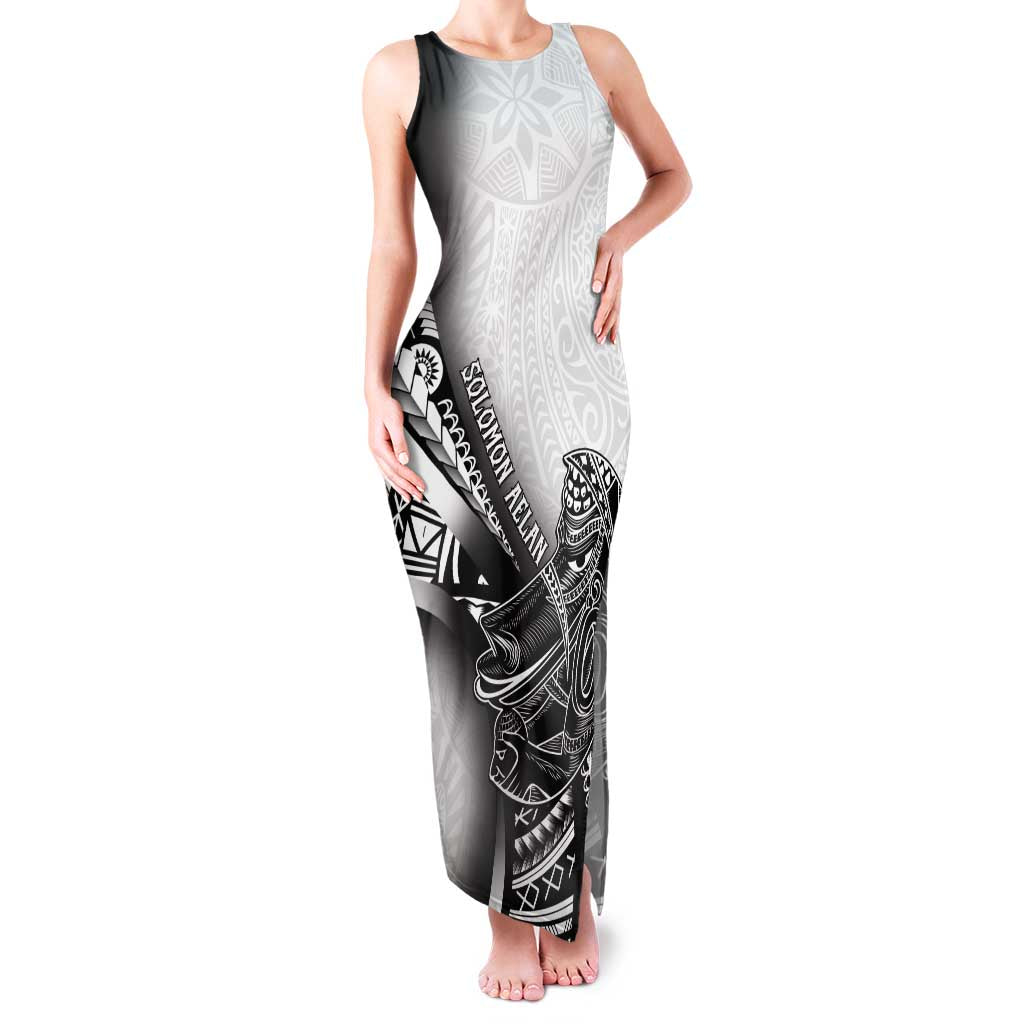 Solomon Islands Nguzunguzu Family Matching Tank Maxi Dress and Hawaiian Shirt Polynesian Tribal Pattern