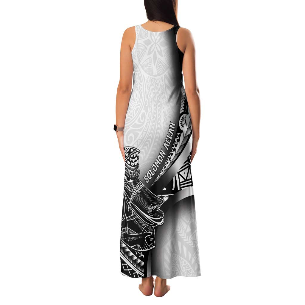 Solomon Islands Nguzunguzu Family Matching Tank Maxi Dress and Hawaiian Shirt Polynesian Tribal Pattern