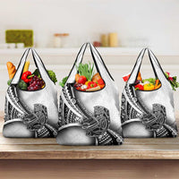 Solomon Islands Nguzunguzu Grocery Bag Polynesian Tribal Pattern LT05 3-pack One Size White - Polynesian Pride