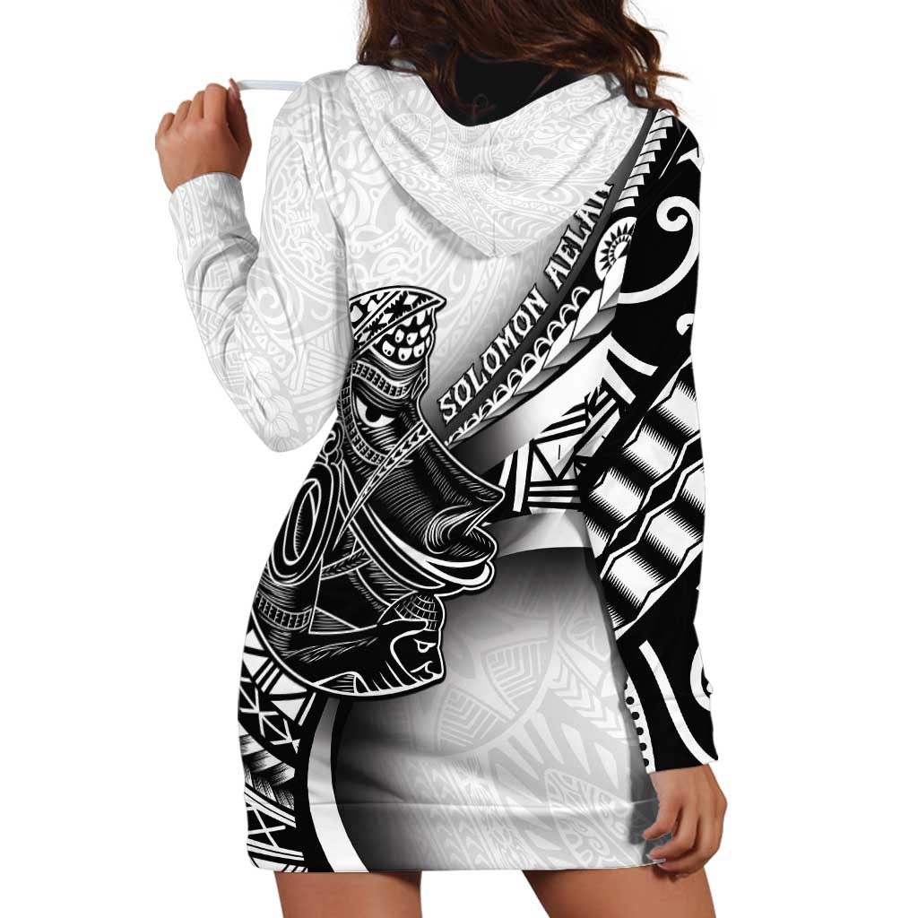 Solomon Islands Nguzunguzu Hoodie Dress Polynesian Tribal Pattern