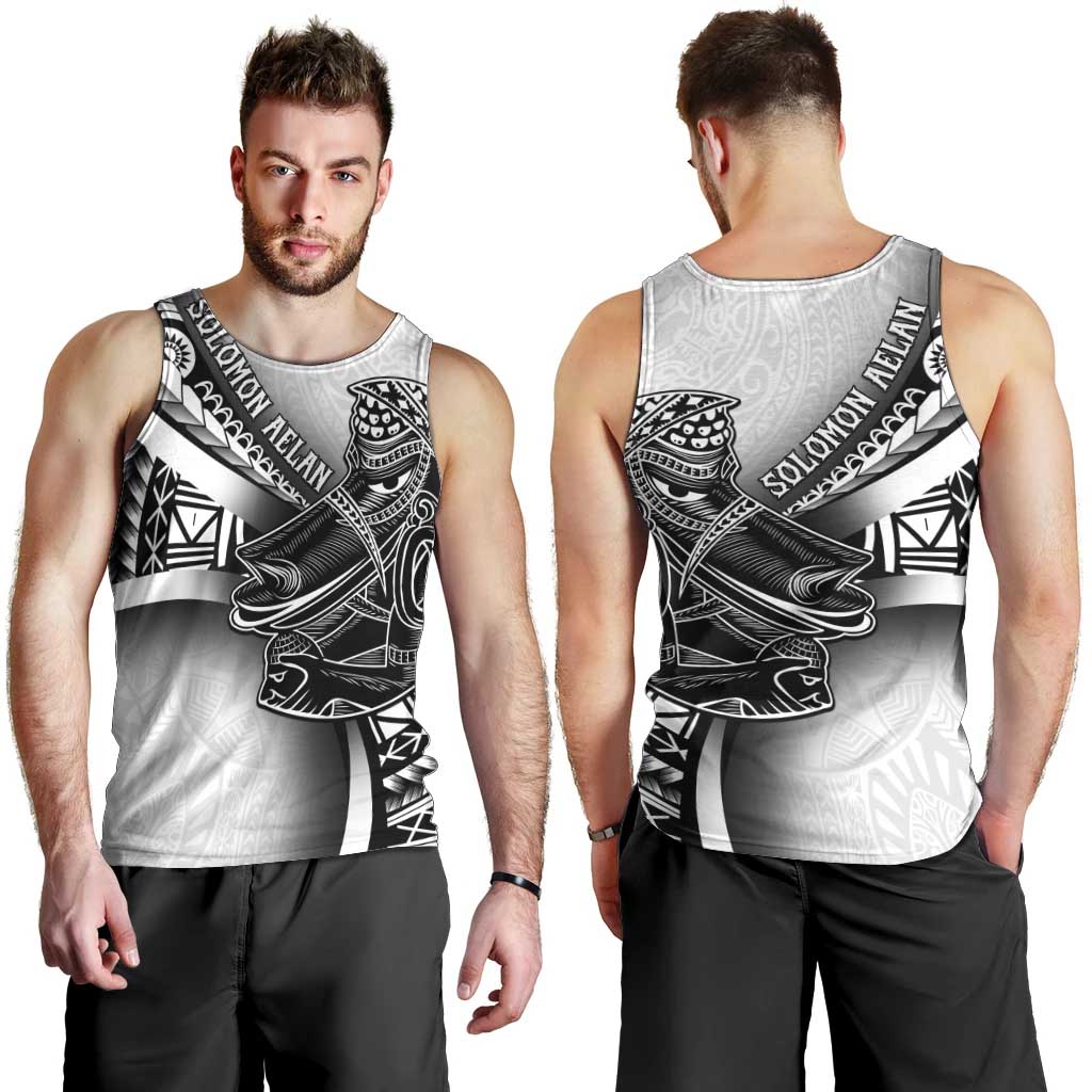 Solomon Islands Nguzunguzu Men Tank Top Polynesian Tribal Pattern