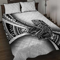Solomon Islands Nguzunguzu Quilt Bed Set Polynesian Tribal Pattern LT05 White - Polynesian Pride