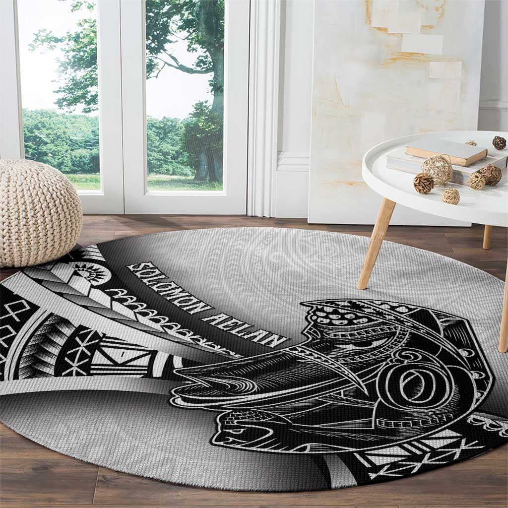 Solomon Islands Nguzunguzu Round Carpet Polynesian Tribal Pattern LT05 - Polynesian Pride