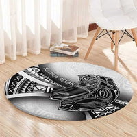 Solomon Islands Nguzunguzu Round Carpet Polynesian Tribal Pattern LT05 - Polynesian Pride