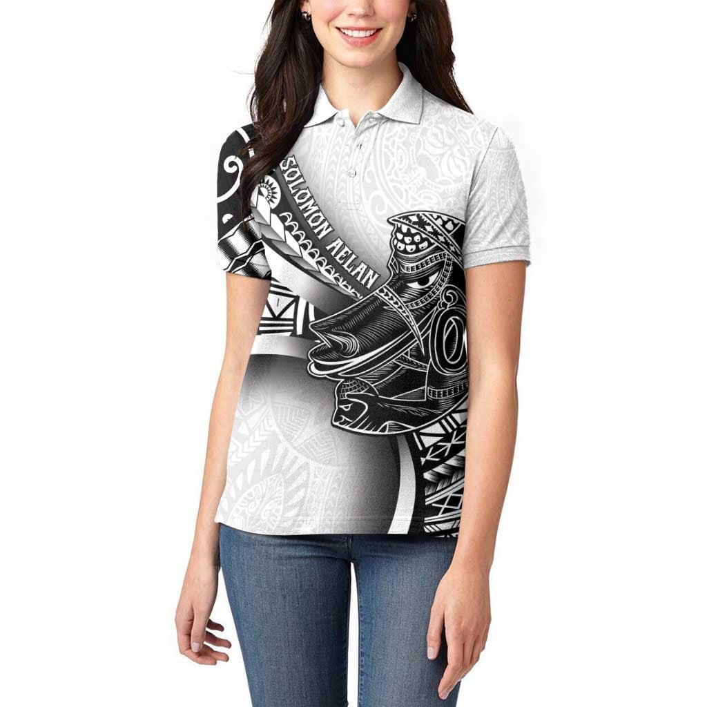 Solomon Islands Nguzunguzu Women Polo Shirt Polynesian Tribal Pattern LT05 - Polynesian Pride