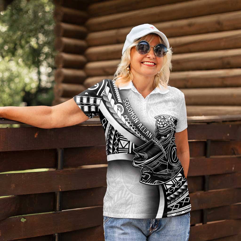 Solomon Islands Nguzunguzu Women Polo Shirt Polynesian Tribal Pattern LT05 - Polynesian Pride