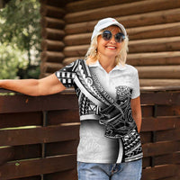 Solomon Islands Nguzunguzu Women Polo Shirt Polynesian Tribal Pattern LT05 - Polynesian Pride