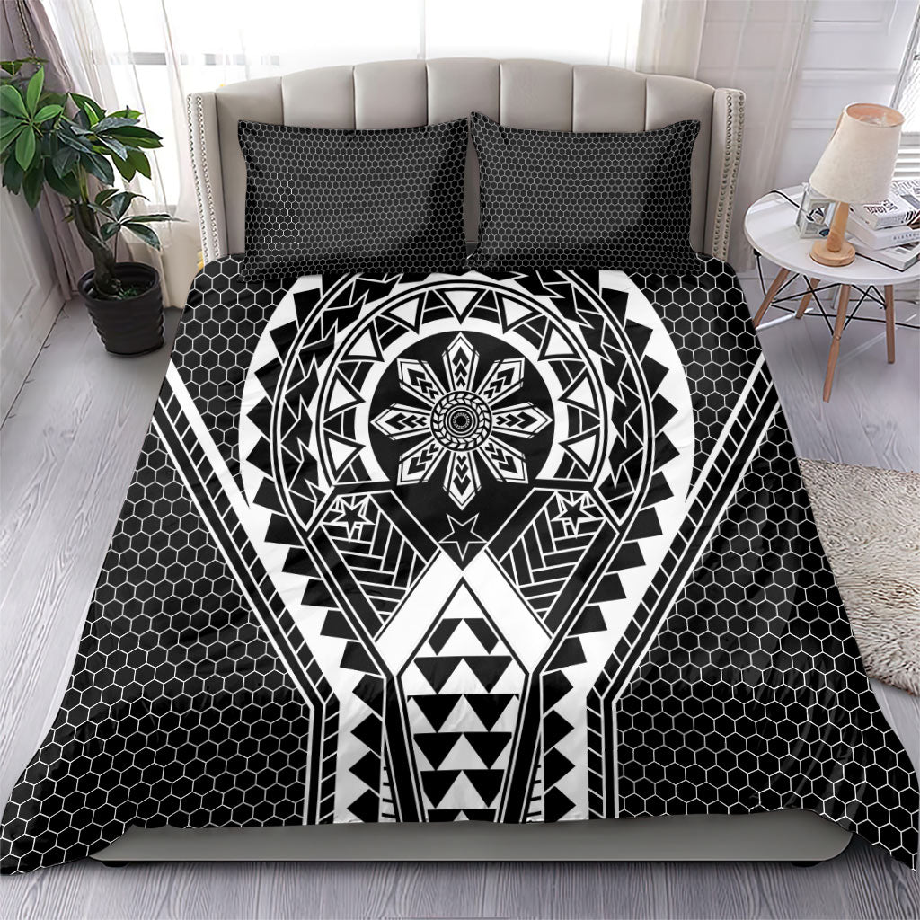 Philippines Batok Tribal Inspired Tattoo Black Bedding Set LT05 - Polynesian Pride