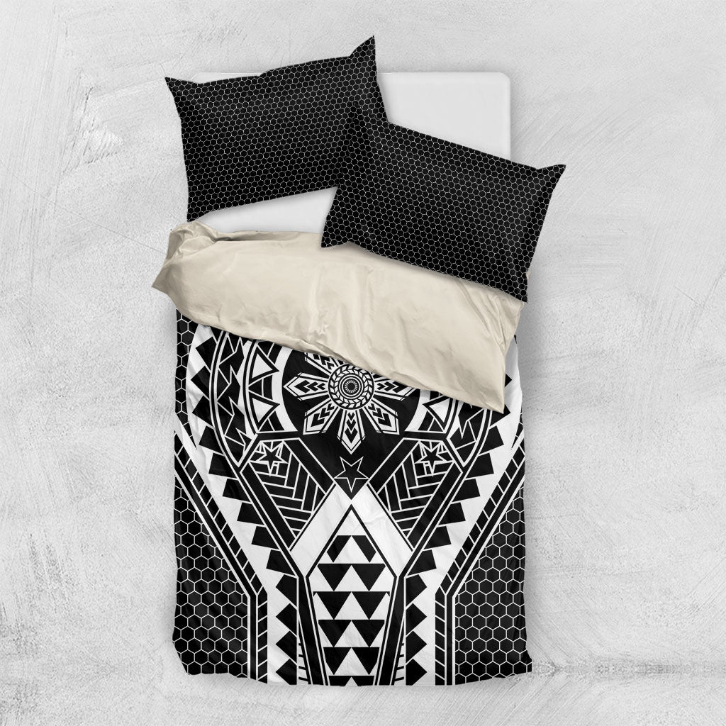 Philippines Batok Tribal Inspired Tattoo Black Bedding Set LT05 US Twin 172cm x 218cm Black - Polynesian Pride