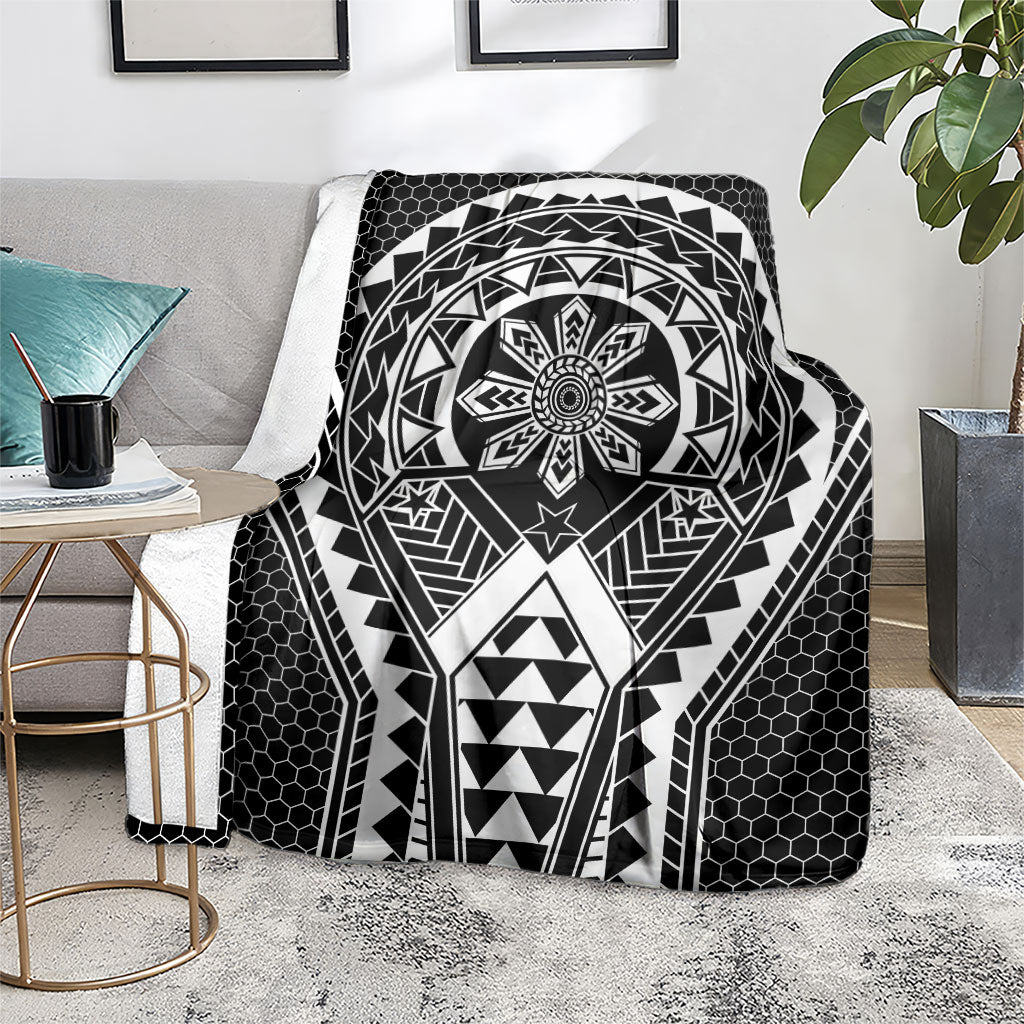 Philippines Batok Tribal Inspired Tattoo Black Blanket LT05 - Polynesian Pride