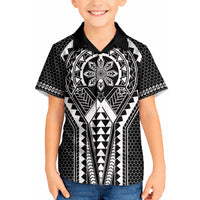 Philippines Batok Tribal Inspired Tattoo Black Kid Hawaiian Shirt LT05 Kid Black - Polynesian Pride