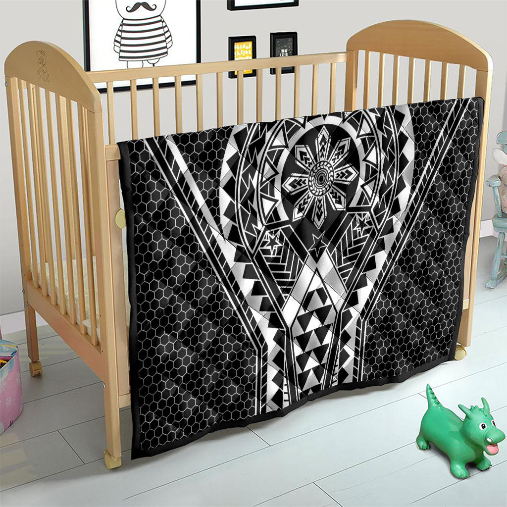 Philippines Batok Tribal Inspired Tattoo Black Quilt LT05 - Polynesian Pride