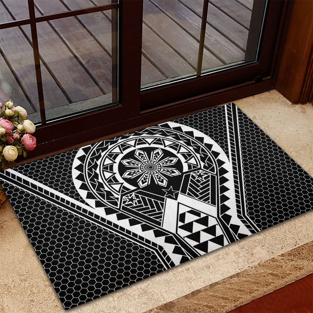 Philippines Batok Tribal Inspired Tattoo Black Rubber Doormat LT05 - Polynesian Pride