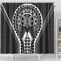 Philippines Batok Tribal Inspired Tattoo Black Shower Curtain LT05 - Polynesian Pride