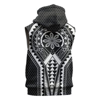 Philippines Batok Tribal Inspired Tattoo Black Sleeveless Hoodie LT05 - Polynesian Pride