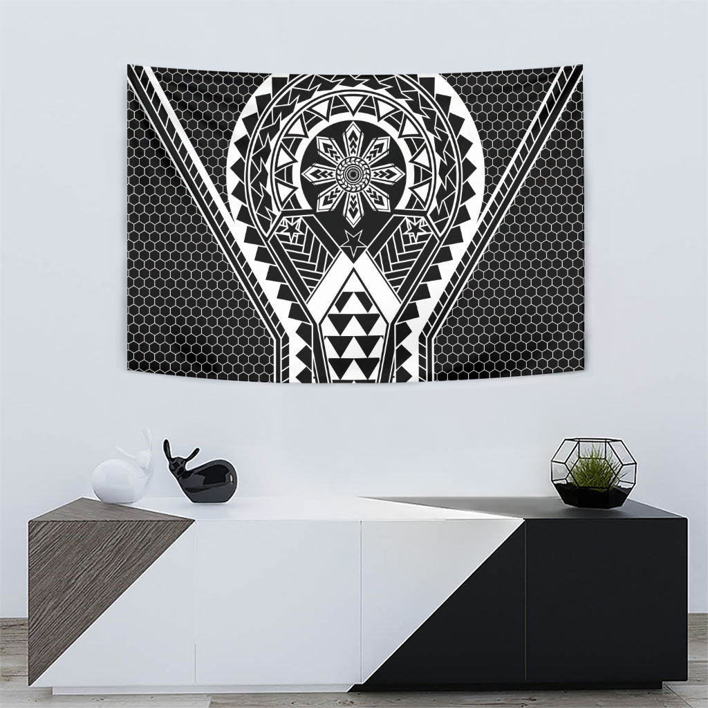 Philippines Batok Tribal Inspired Tattoo Black Tapestry LT05 - Polynesian Pride