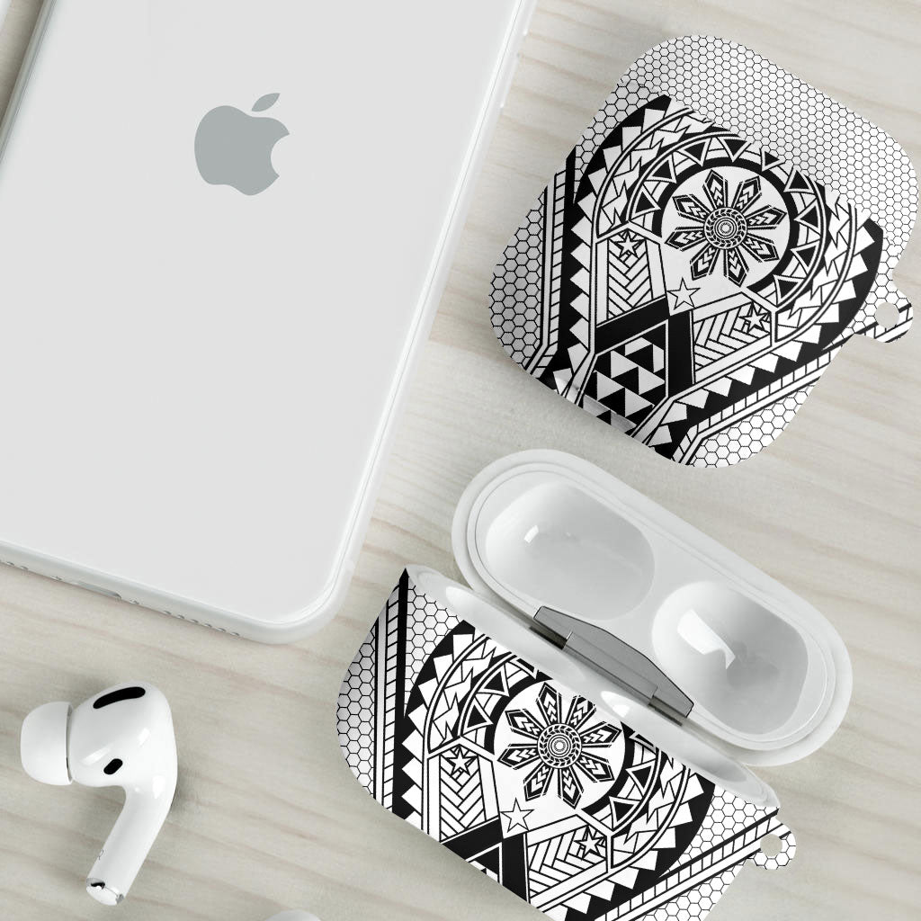 Philippines Batok Tribal Inspired Tattoo White AirPods Case LT05 - Polynesian Pride