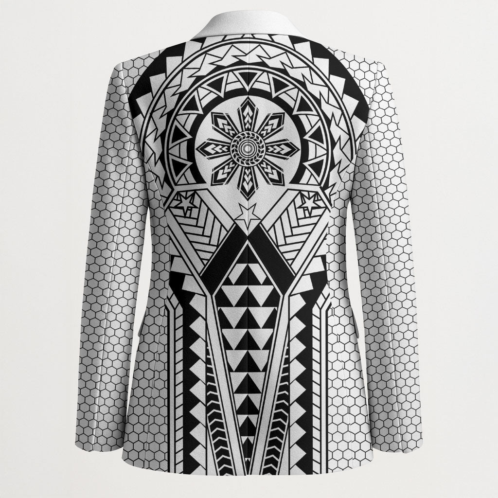Philippines Batok Tribal Inspired Tattoo White Blazer LT05 - Polynesian Pride