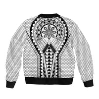 Philippines Batok Tribal Inspired Tattoo White Bomber Jacket LT05 - Polynesian Pride