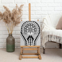 Philippines Batok Tribal Inspired Tattoo White Canvas Wall Art LT05 - Polynesian Pride