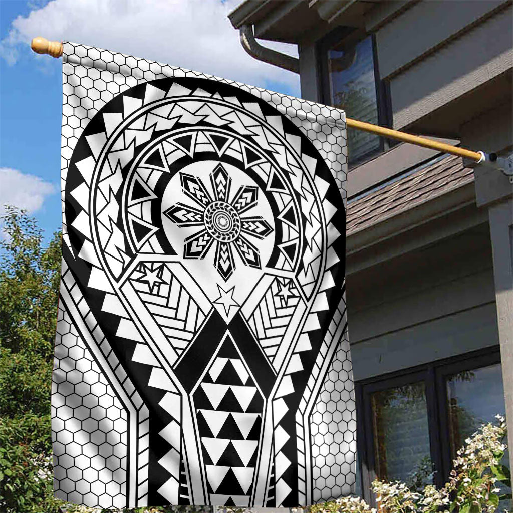 Philippines Batok Tribal Inspired Tattoo White Garden Flag LT05 - Polynesian Pride