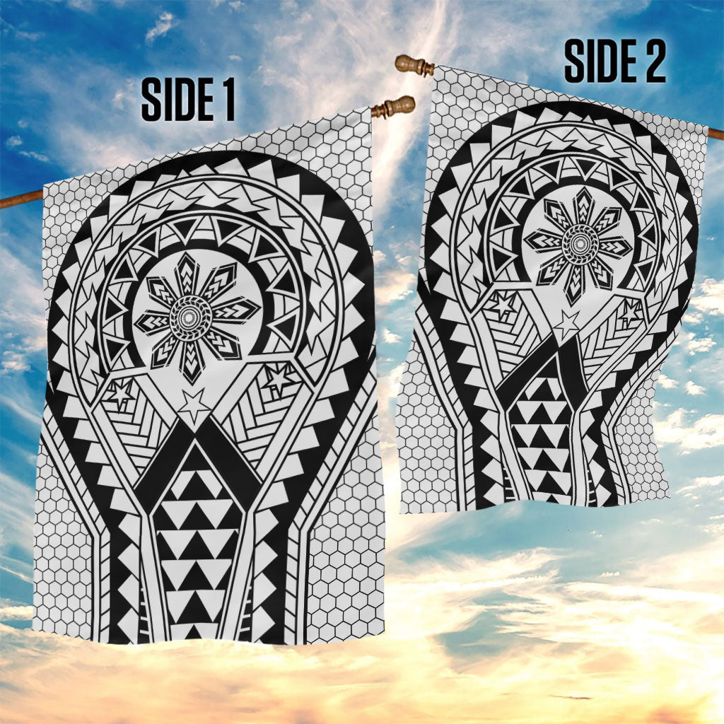 Philippines Batok Tribal Inspired Tattoo White Garden Flag LT05 - Polynesian Pride