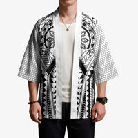 Philippines Batok Tribal Inspired Tattoo White Kimono LT05 - Polynesian Pride