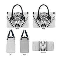 Philippines Batok Tribal Inspired Tattoo White Leather Bag LT05 - Polynesian Pride