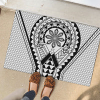 Philippines Batok Tribal Inspired Tattoo White Rubber Doormat LT05 - Polynesian Pride