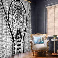 Philippines Batok Tribal Inspired Tattoo White Window Curtain LT05 - Polynesian Pride