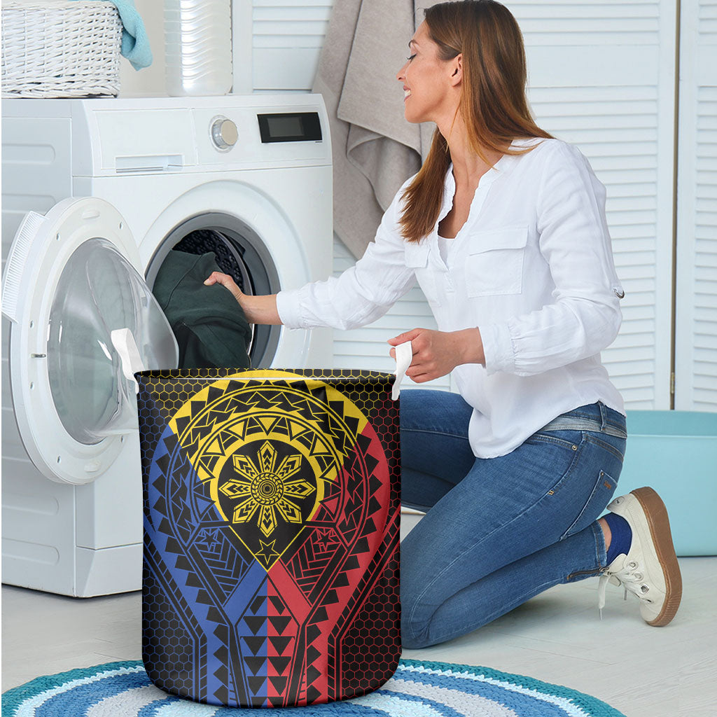 Philippines Batok Tribal Inspired Tattoo Laundry Basket LT05 - Polynesian Pride