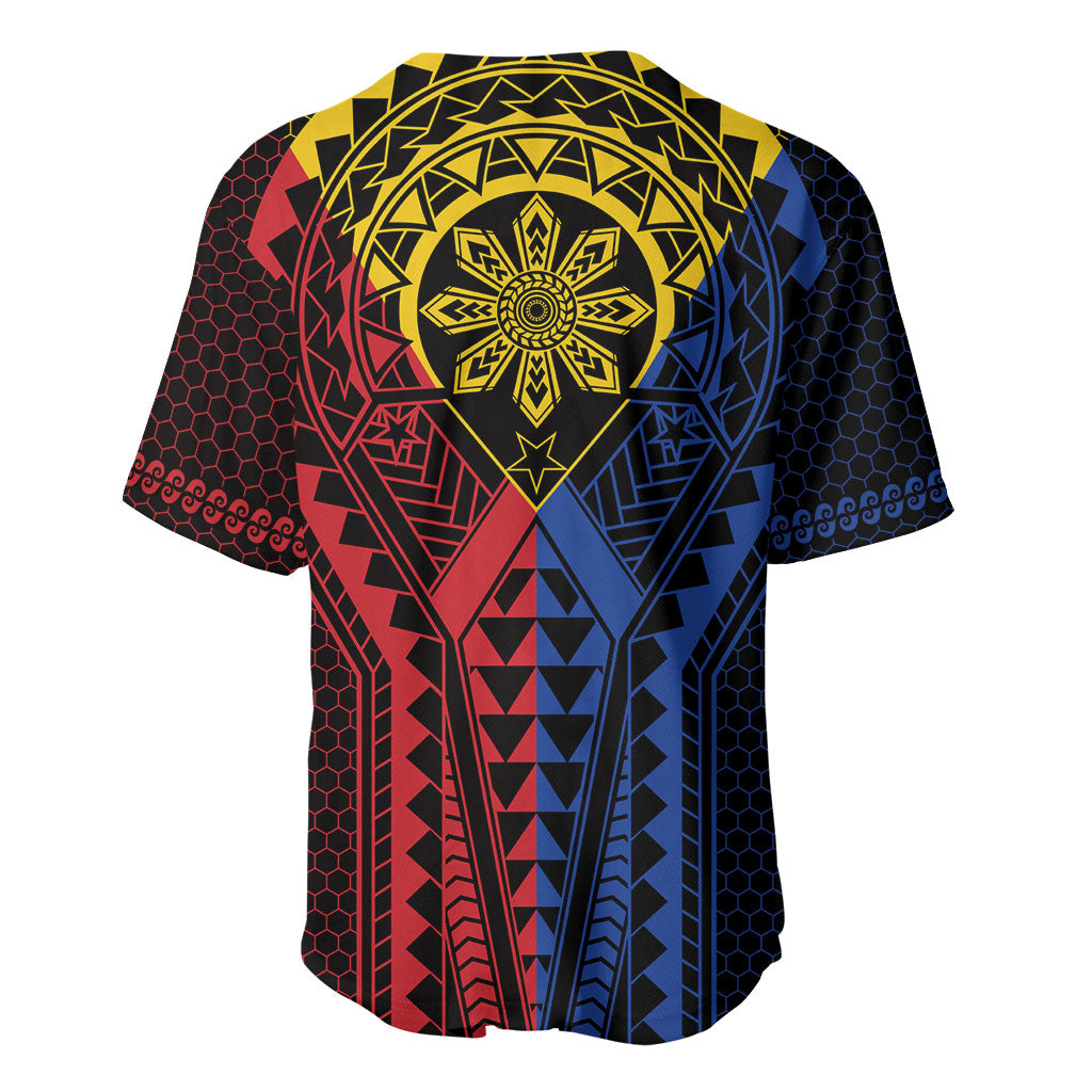 Philippines Batok Tribal Inspired Tattoo Baseball Jersey LT05 - Polynesian Pride