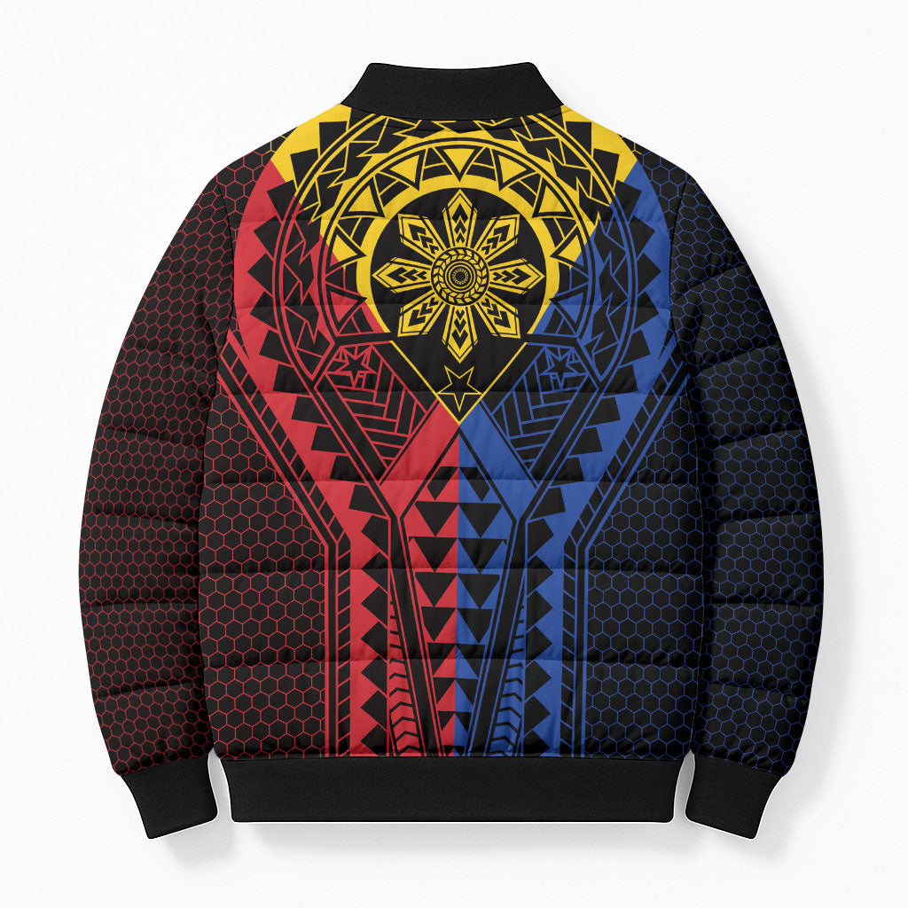 Philippines Batok Tribal Inspired Tattoo Bomber Puffer Jacket LT05 - Polynesian Pride