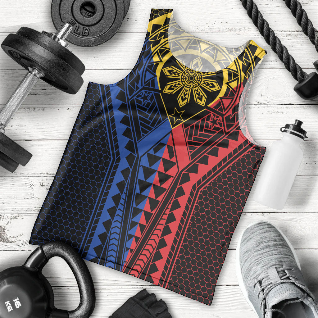 Philippines Batok Tribal Inspired Tattoo Men Tank Top LT05 - Polynesian Pride