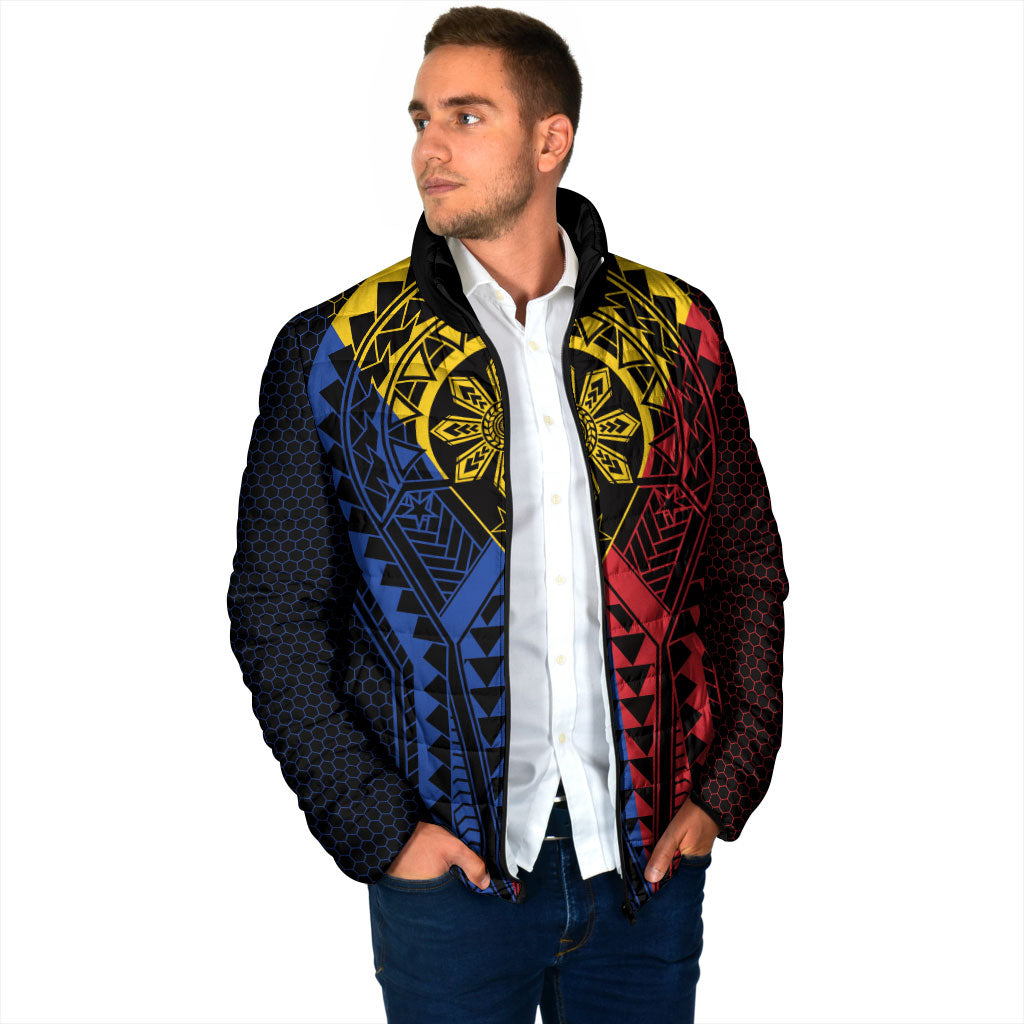 Philippines Batok Tribal Inspired Tattoo Padded Jacket LT05 - Polynesian Pride