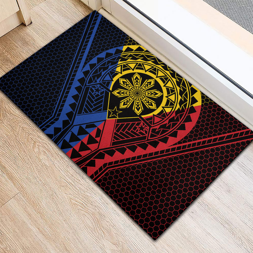 Philippines Batok Tribal Inspired Tattoo Rubber Doormat LT05 - Polynesian Pride
