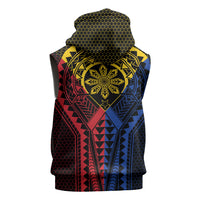 Philippines Batok Tribal Inspired Tattoo Sleeveless Zip Hoodie LT05 - Polynesian Pride